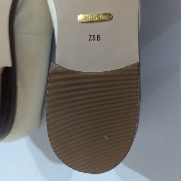 Ralph Lauren Brindy Snakeskin  loafer - cream - size 7.5B *minor imperfection - Picture 11 of 13
